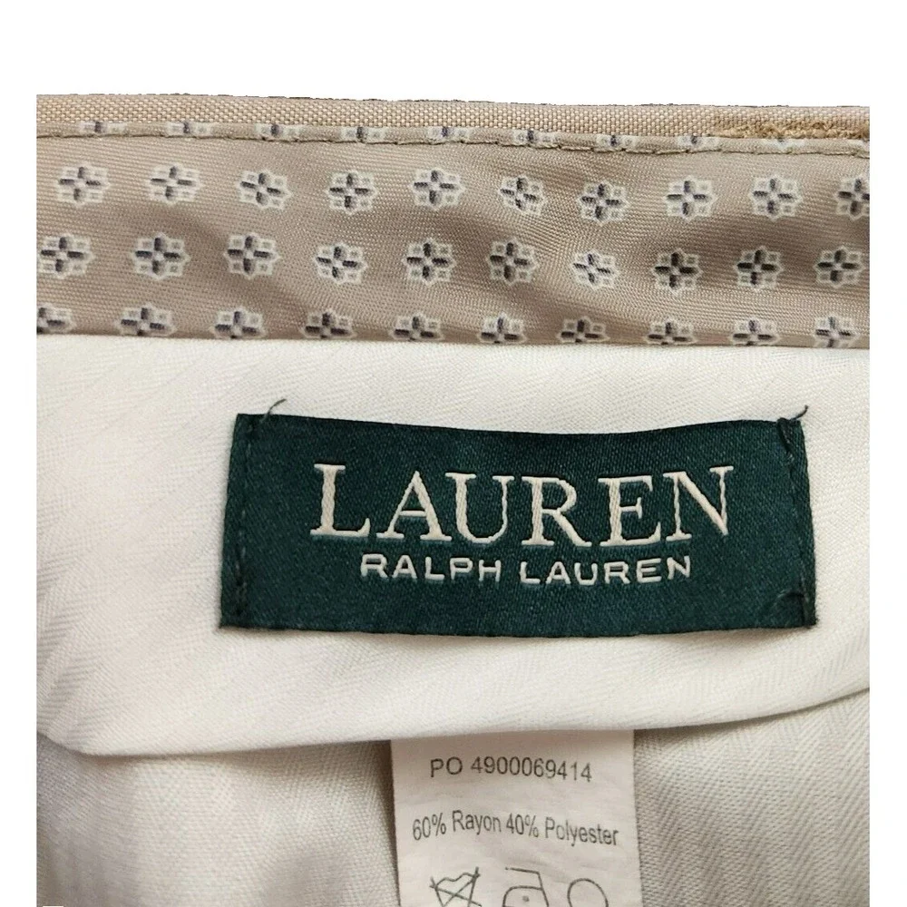Lauren Ralph Lauren Dress Pants Men's 36x32 (Fits 36x30) Beige Straight Leg